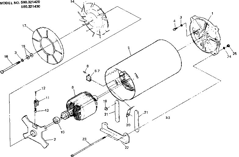 Stator Assembly Diagram and Parts List for 580321420  Craftsman Engine