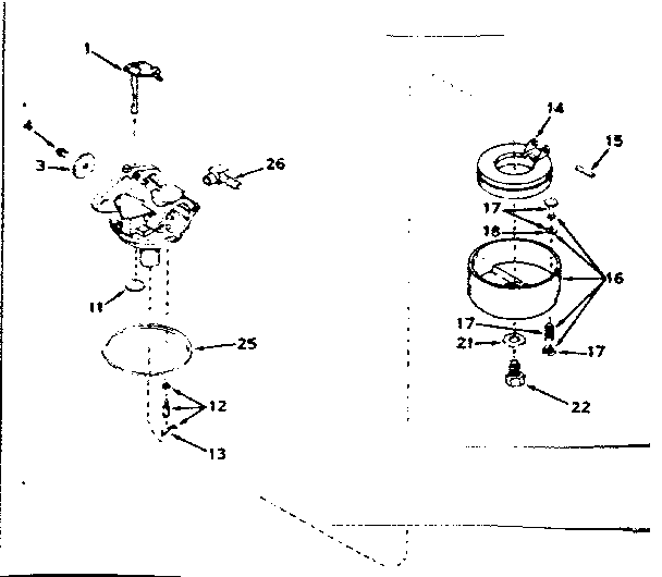 Carburetor Diagram and Parts List for 143217012  Craftsman Engine