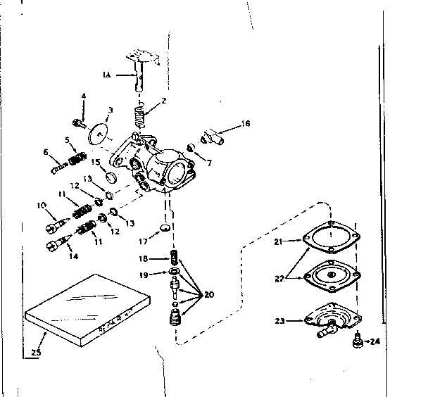 Carburetor Diagram and Parts List for 143187062  Craftsman Engine