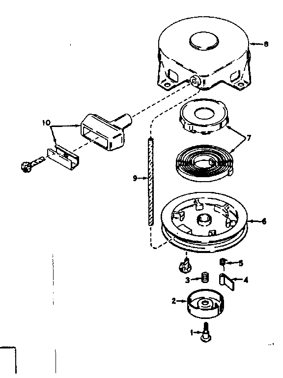 Rewind Starter No. 590420 Diagram and Parts List for 143165032  Craftsman Engine