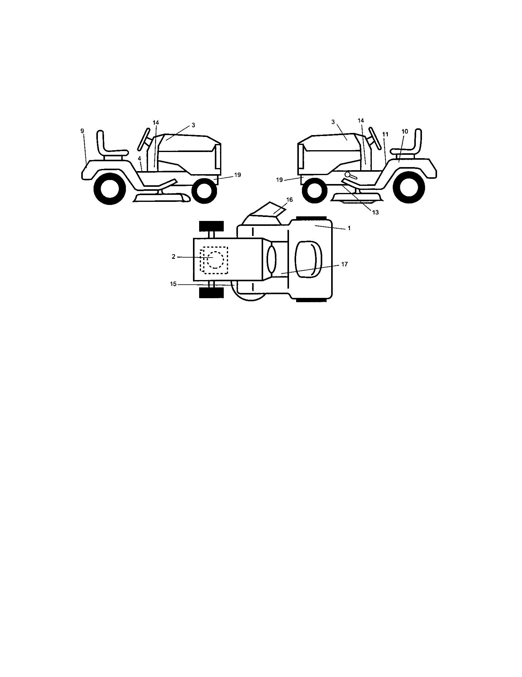Decals Diagram and Parts List for 917277251  Craftsman Lawn Tractor