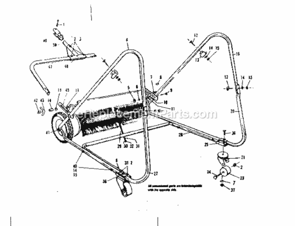 Page B Diagram and Parts List for 426260911  Craftsman Leaf Blower / Vacuum