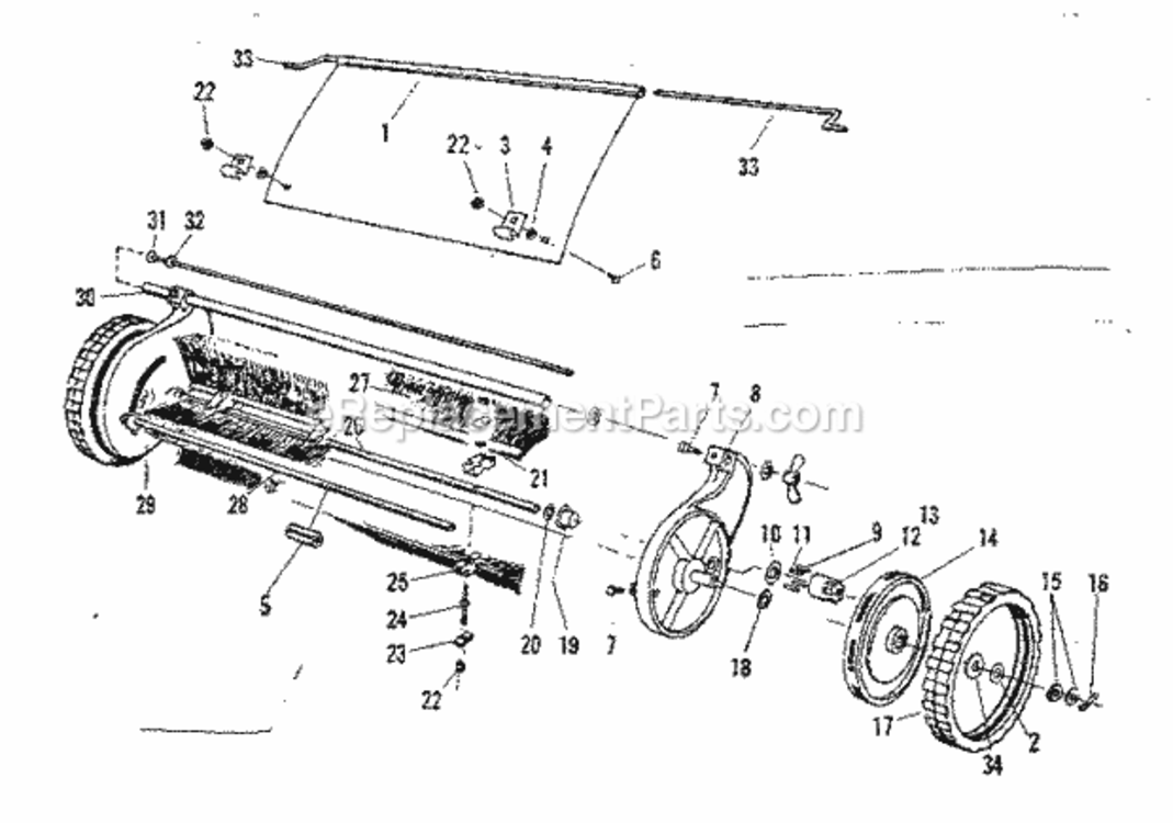 Page A Diagram and Parts List for 426260913  Craftsman Leaf Blower / Vacuum