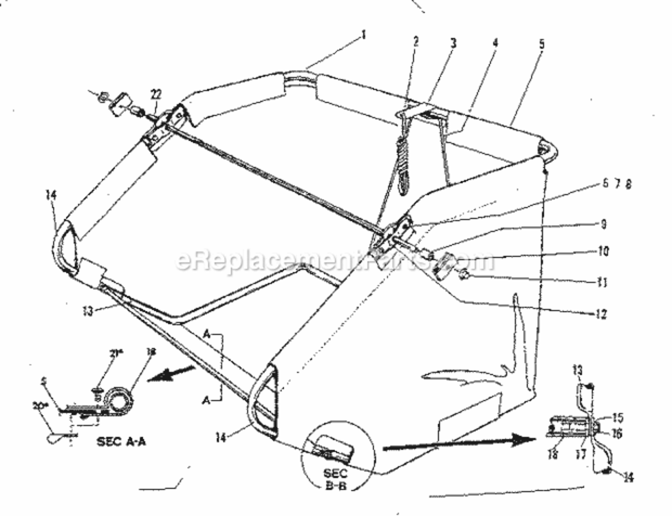 Page C Diagram and Parts List for 426260913  Craftsman Leaf Blower / Vacuum