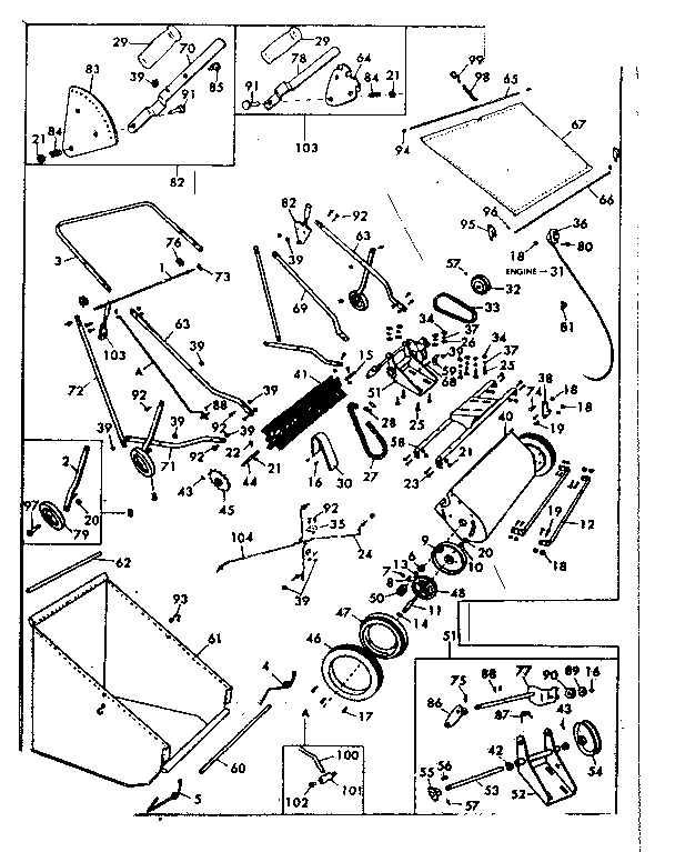 Replacement Parts Diagram and Parts List for 53679983  Craftsman Lawn Tractor