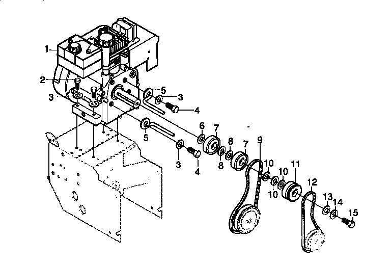 Engine Components Diagram and Parts List for 536886622  Craftsman Snow Blower