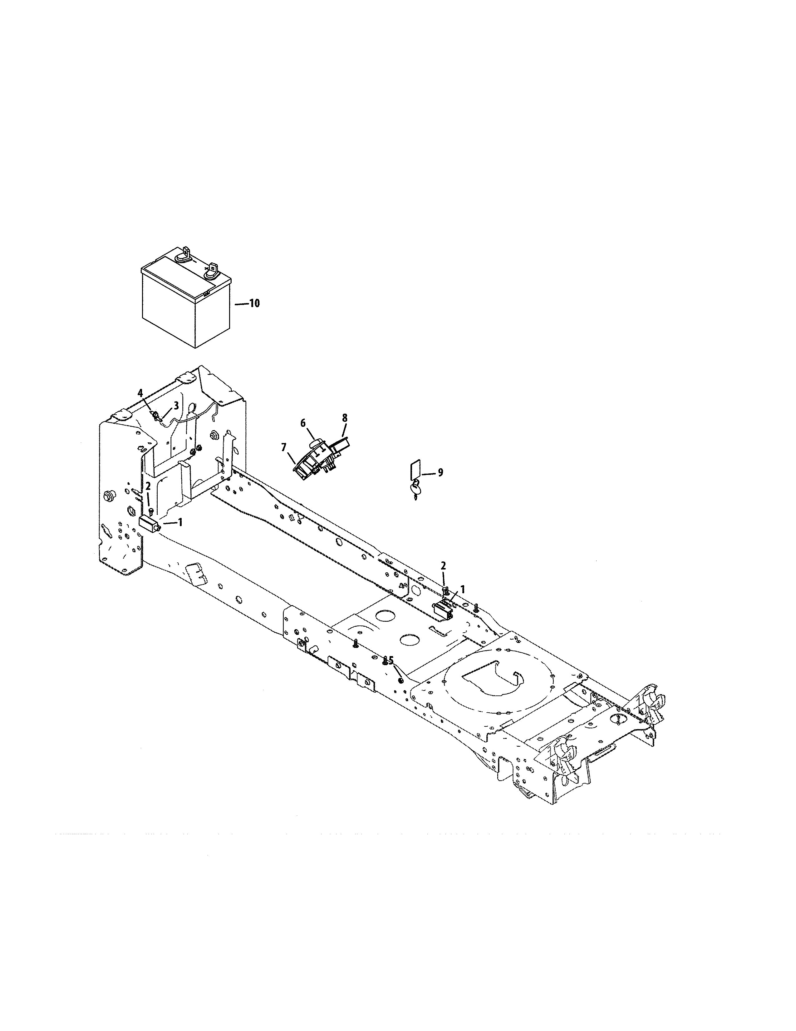 Battery/pto Switch Diagram and Parts List for 247270550  Craftsman Lawn Tractor