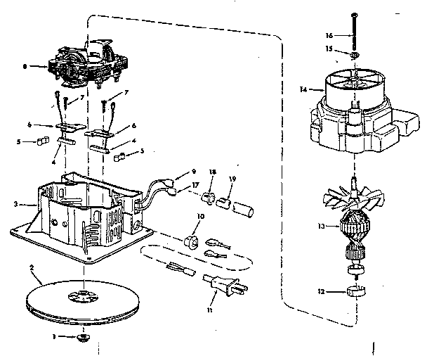Motor - 816652-1 Diagram and Parts List for 113178081  Craftsman Filters & Accessories