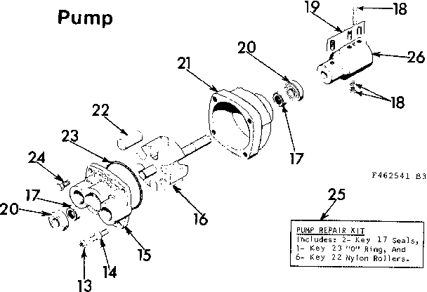 Pump Parts Diagram and Parts List for 471462541  Craftsman Pressure Washer