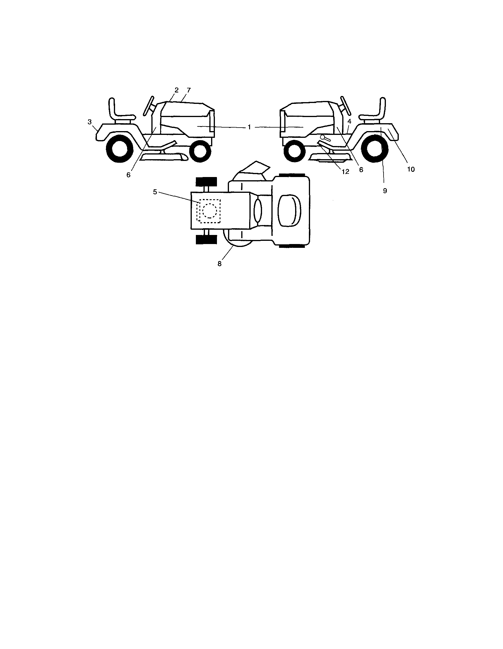 Decals Diagram and Parts List for 917288110  Craftsman Lawn Tractor
