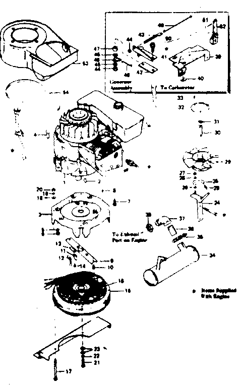 Engine-alternator Assembly Diagram and Parts List for 580323011  Craftsman Engine