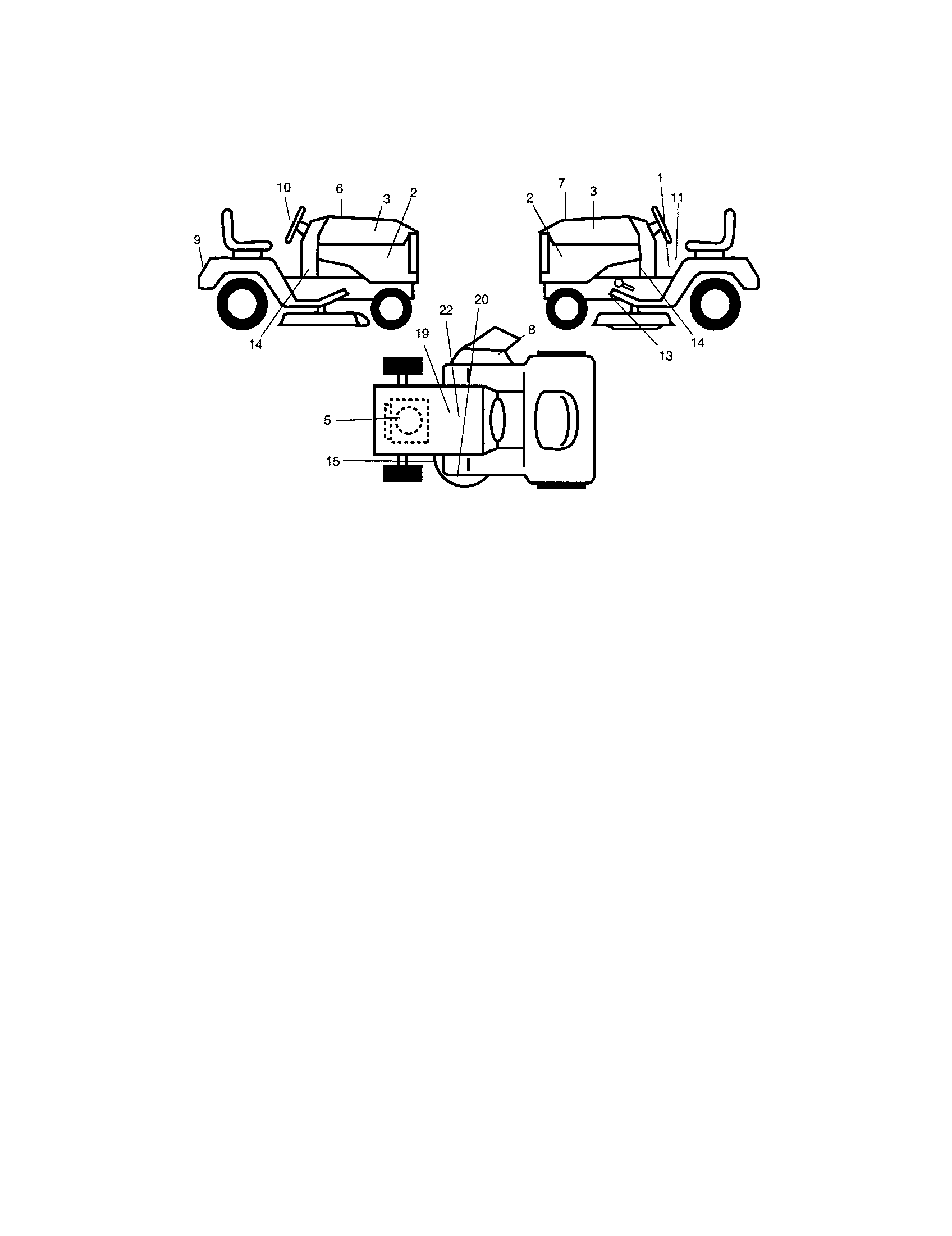 Decals Diagram and Parts List for 917273860  Craftsman Lawn Tractor
