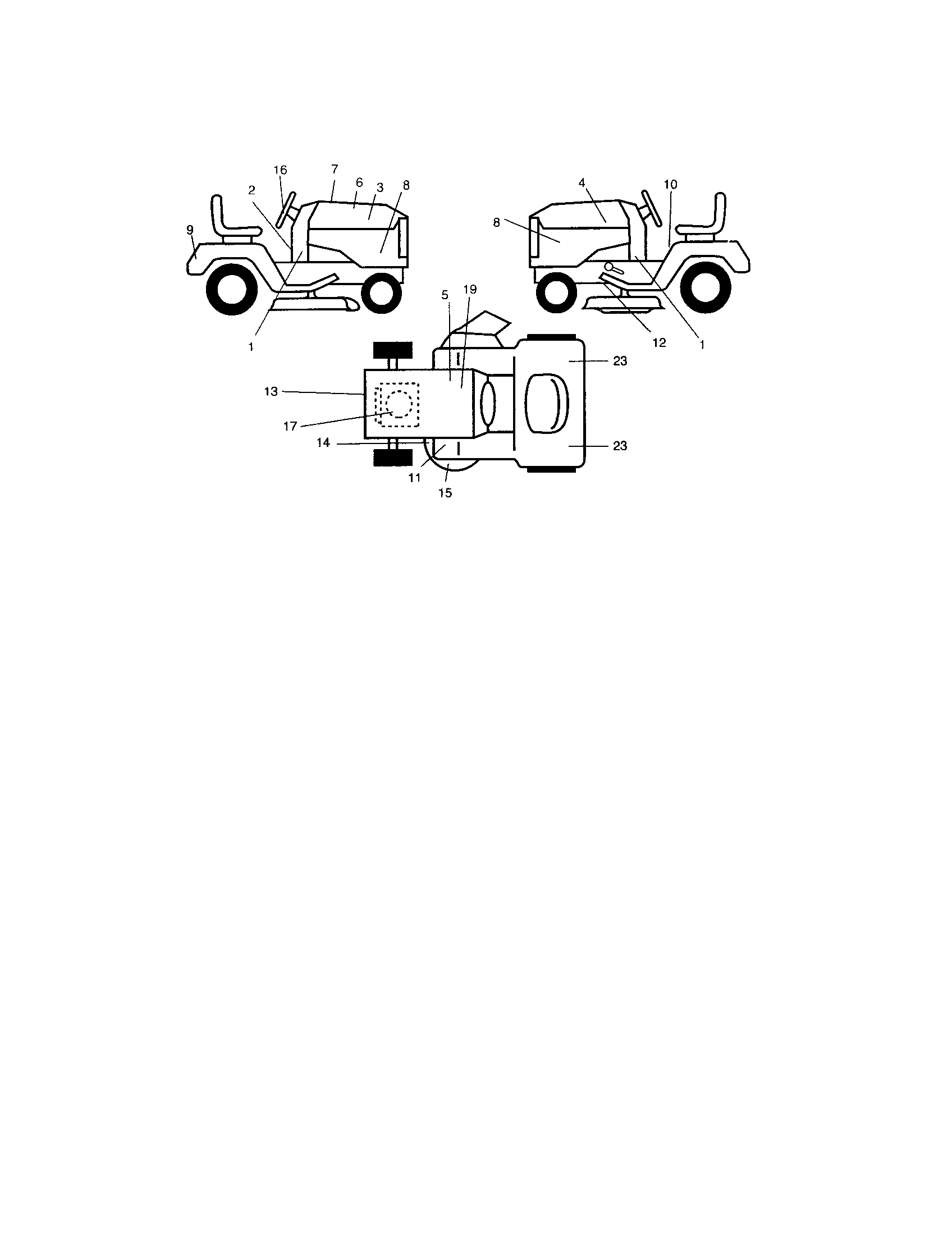 Decals Diagram and Parts List for 917276072  Craftsman Lawn Tractor