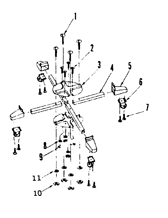 4 Wheel Caster Asm Diagram and Parts List for 75817830  Craftsman Utility Vacuum