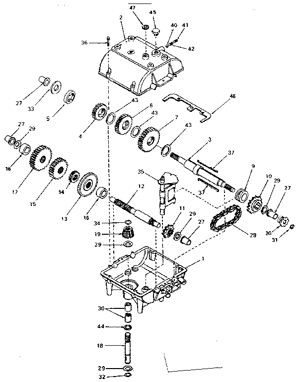 Replacement Parts Diagram and Parts List for 143700-017  Craftsman Lawn Tractor