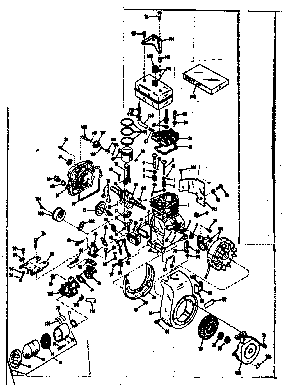 Basic Engine Diagram and Parts List for 143531172  Craftsman Engine