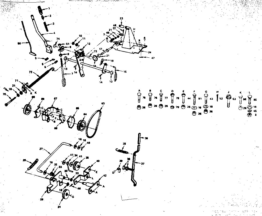 Varidrive System Diagram and Parts List for 917253741  Craftsman Lawn Tractor