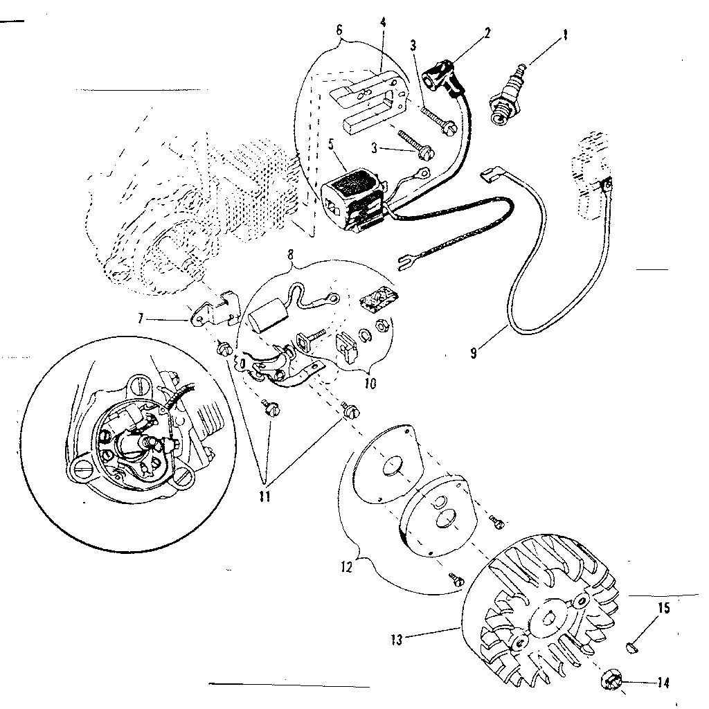 Ignition Diagram and Parts List for 917351380  Craftsman Chainsaw
