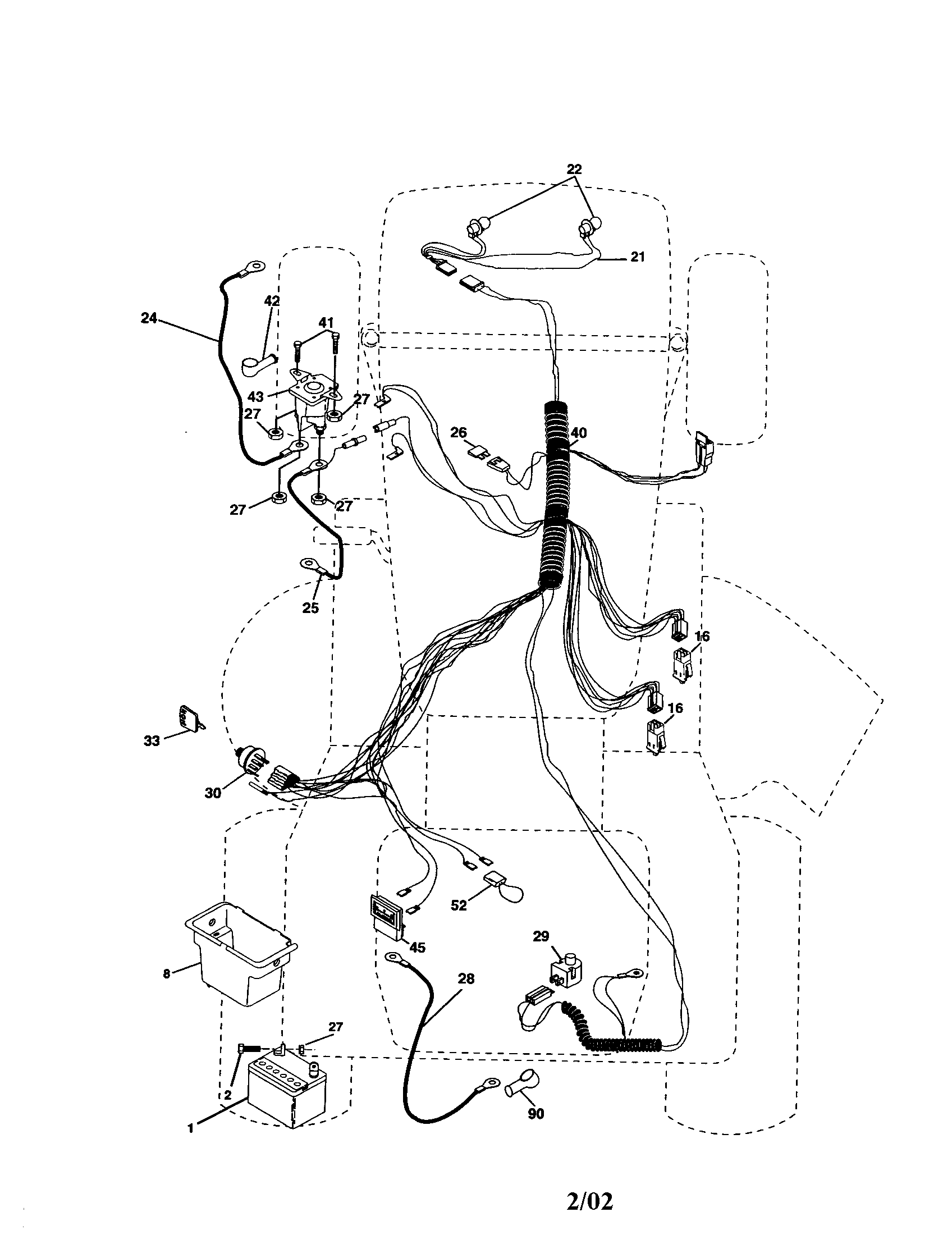 Electrical Diagram and Parts List for 917277030  Craftsman Lawn Tractor
