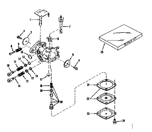 Carburetor No. 630893 (power Products) Diagram and Parts List for 143521121  Craftsman Engine