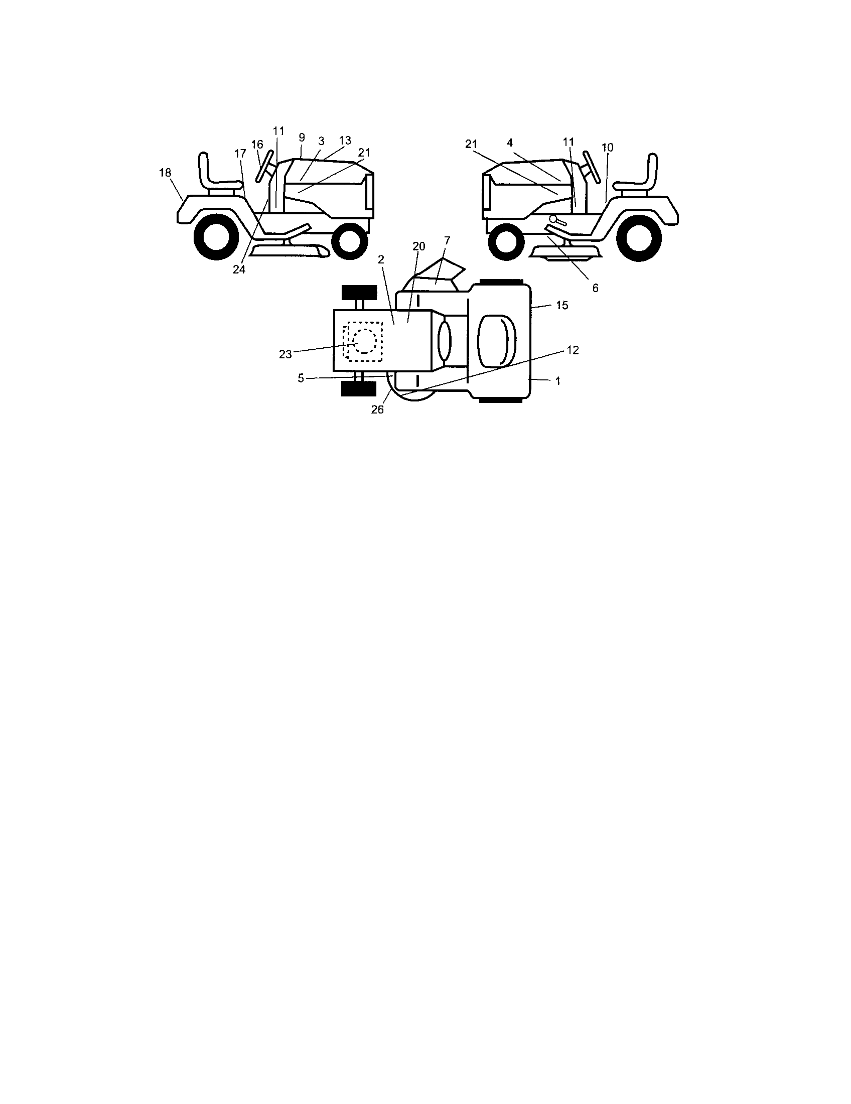 Decals Diagram and Parts List for 917274030  Craftsman Lawn Tractor
