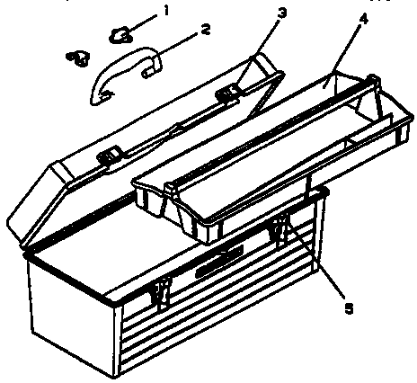22" Plastic Handbox Diagram and Parts List for 706650820  Craftsman Tool Stand & Cart