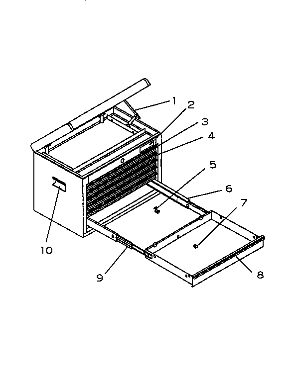 Unit Parts Diagram and Parts List for 706658460  Craftsman Tool Stand & Cart
