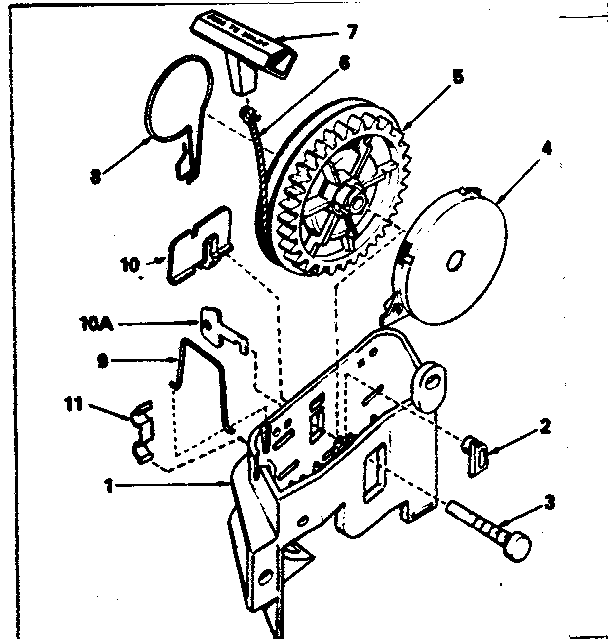 Rewind Starter Diagram and Parts List for 143354262  Craftsman Engine