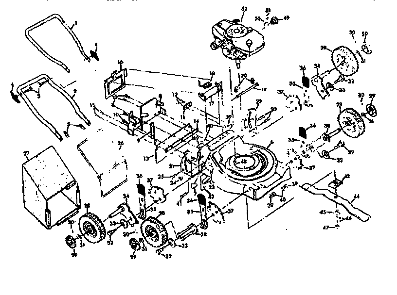 Mower Deck Diagram and Parts List for 131973960  Craftsman Lawn Mower
