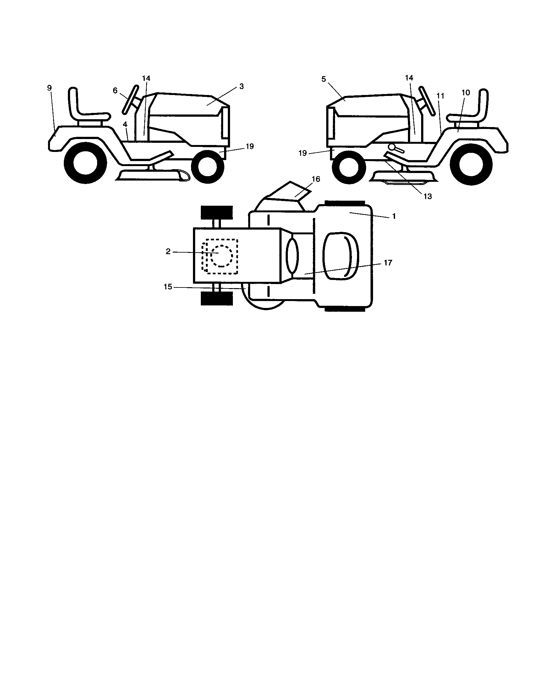 Decals Diagram and Parts List for 917277320  Craftsman Lawn Tractor