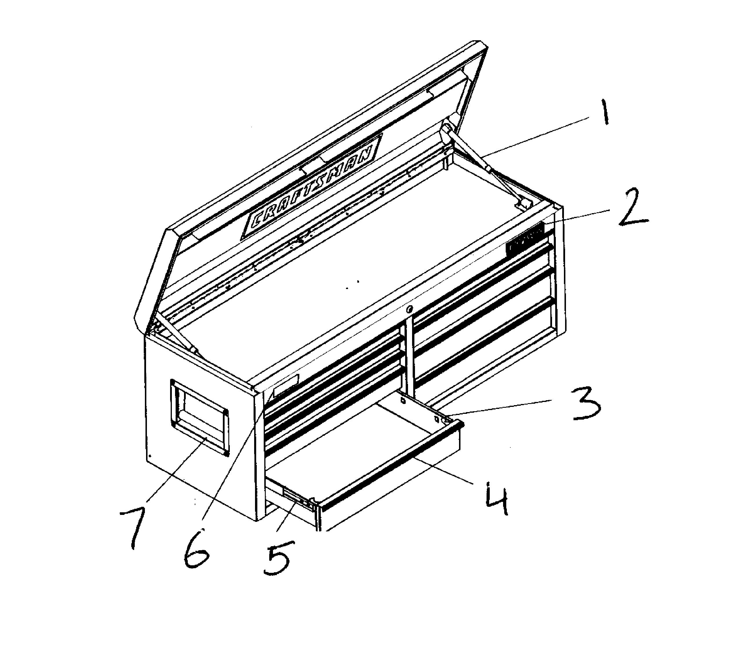 Tool Chest Diagram and Parts List for 706824930  Craftsman Tool Stand & Cart