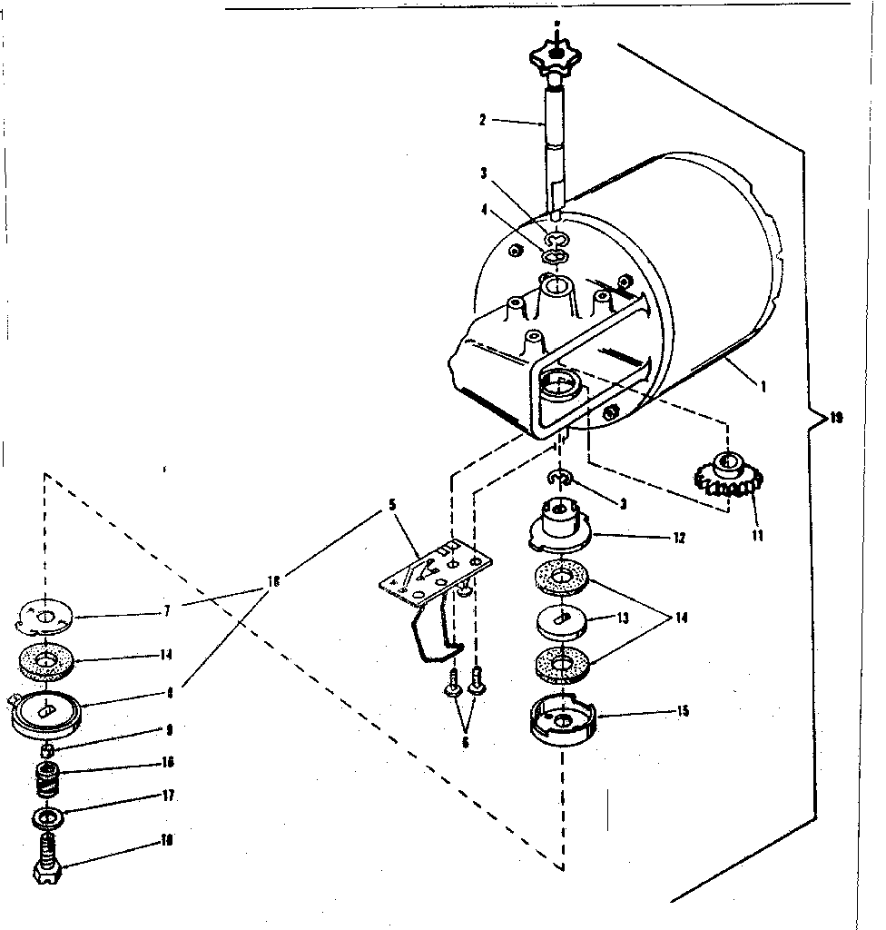 Motor Drive Assembly-model No. 139.656260 Diagram and Parts List for 139656260  Craftsman Garage Door Opener