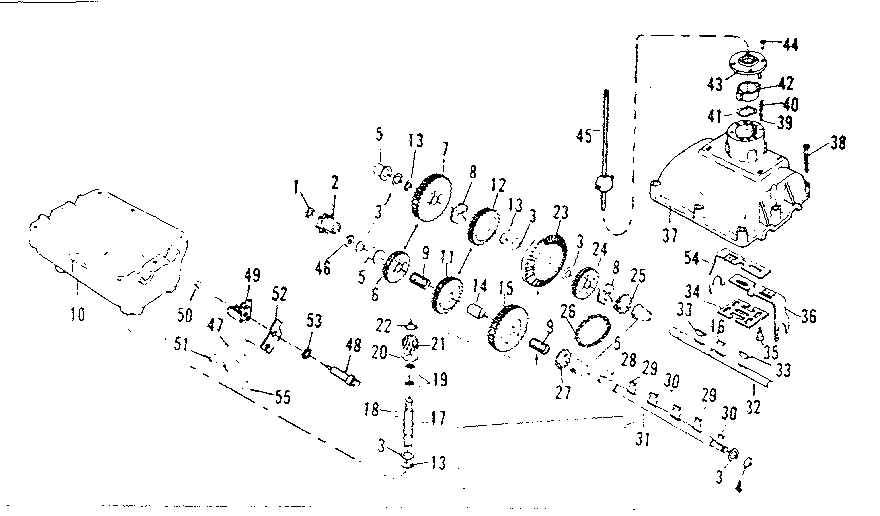 Transmission Diagram and Parts List for 564250910  Craftsman Lawn Tractor