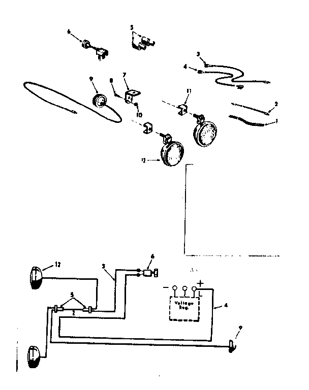 12 V Electric Starter Diagram and Parts List for 91799660  Craftsman Lawn Tractor