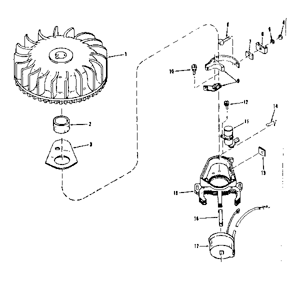 Magneto (wico Fw-2617) Diagram and Parts List for 14314351  Craftsman Engine