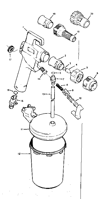 Replacement parts Diagram and Parts List for 919156040  Craftsman Paint Sprayer