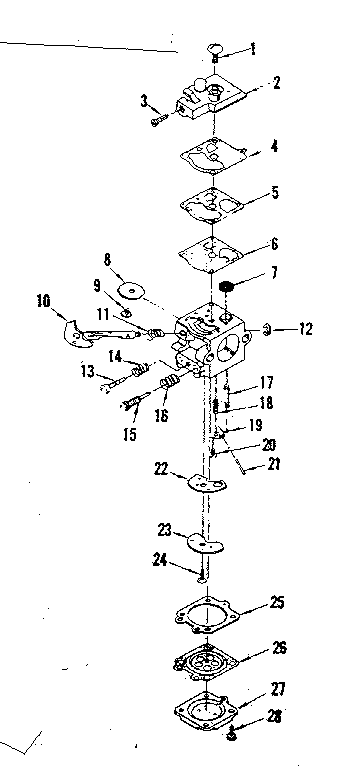 Carburetor Diagram and Parts List for 234795490  Craftsman Trimmer