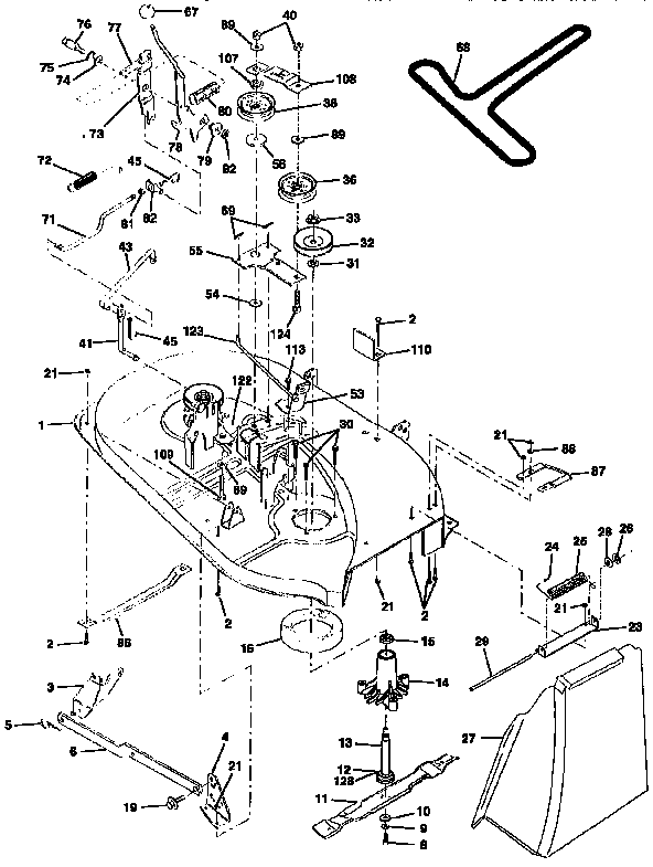 Mower Diagram and Parts List for 917256460  Craftsman Lawn Tractor