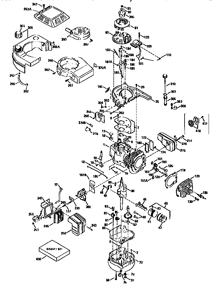 Engine 143.966006 (71/143) Diagram and Parts List for 143966006  Craftsman Engine