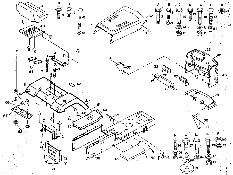 Enclosure Diagram and Parts List for 917259270  Craftsman Lawn Tractor