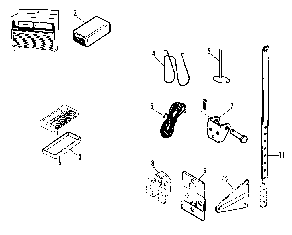 Installation Diagram and Parts List for 13953513  Craftsman Garage Door Opener