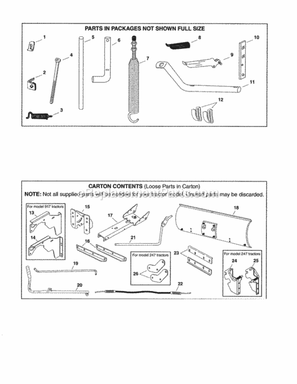 Page C Diagram and Parts List for 486244414  Craftsman Snow Blower