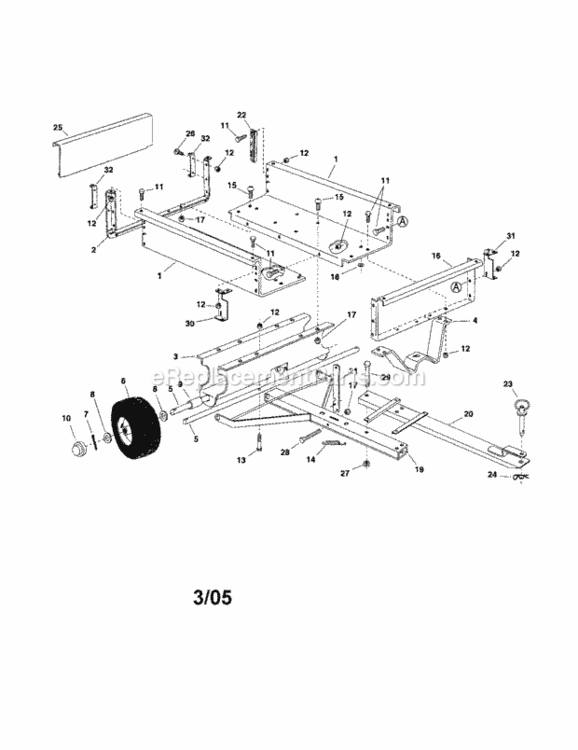 Page A Diagram and Parts List for 486245041  Craftsman Leaf Blower / Vacuum
