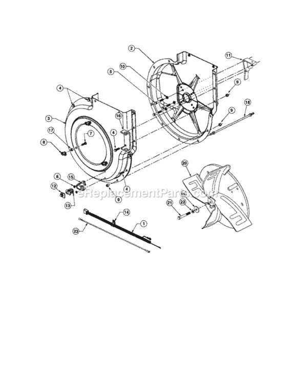 Page C Diagram and Parts List for 486245042  Craftsman Leaf Blower / Vacuum