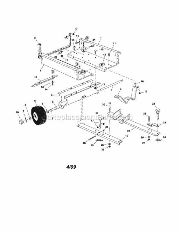 Page A Diagram and Parts List for 48624506  Craftsman Leaf Blower / Vacuum