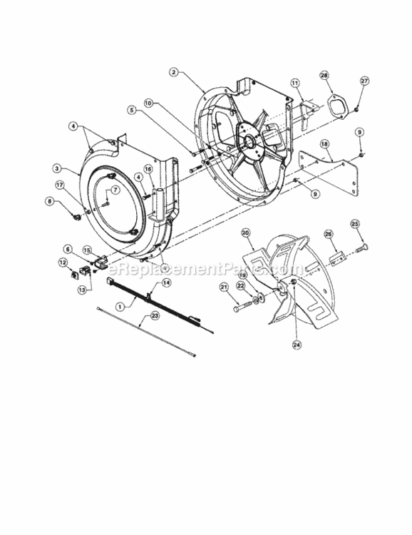 Page C Diagram and Parts List for 48624517  Craftsman Chipper Shredder