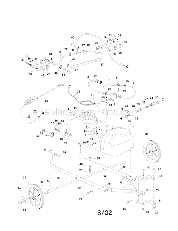 Page A Diagram and Parts List for 486245311  Craftsman Paint Sprayer