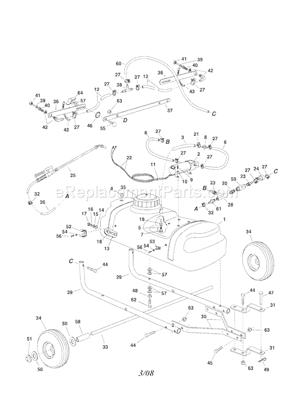 Page A Diagram and Parts List for 486245313  Craftsman Paint Sprayer