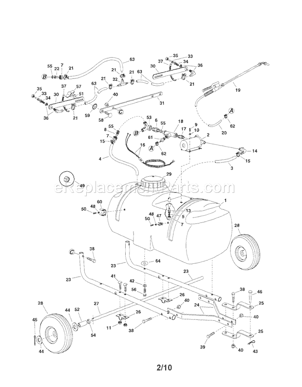 Page A Diagram and Parts List for 486245333  Craftsman Paint Sprayer