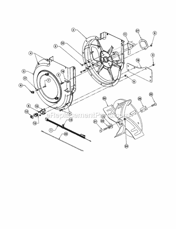 Page C Diagram and Parts List for 48624717  Craftsman Chipper Shredder